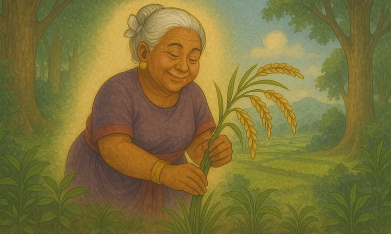 Dongeng Mite: Oma Huba β Guardian Spirits Behind the Golden Grains