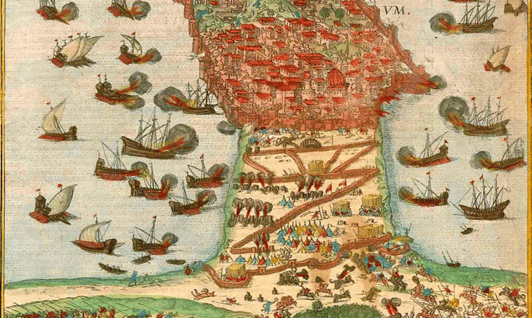 Old, antique map of Tunis