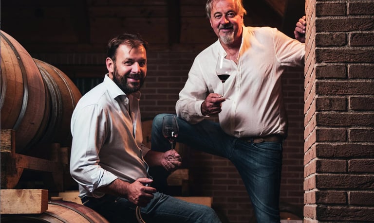 Natalino Fasoli e Matteo Fasoli di Fasoli Gino, azienda di vino biologico e vegano nel Veneto