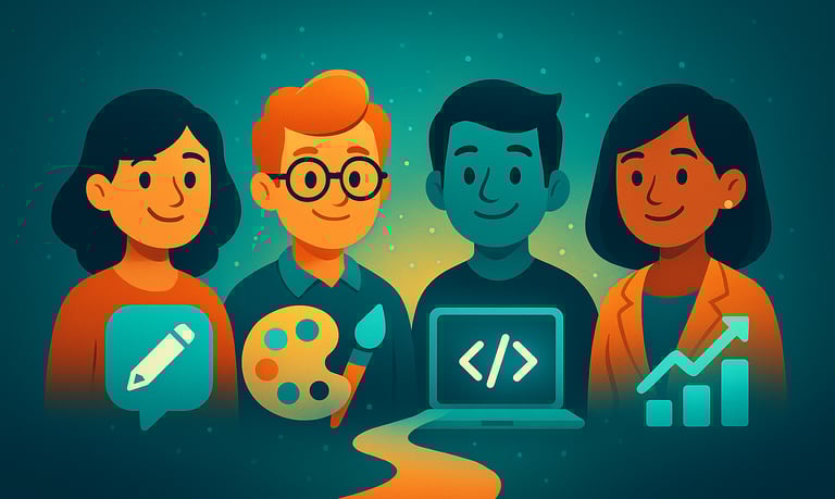 a group of AI Team Members from the AI Escape Plan standing around a laptop