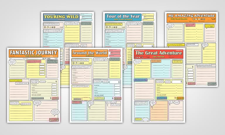 Comic book travel planners