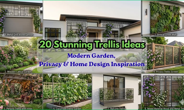 20 creative trellis ideas including wooden, metal, and vertical styles for gardens and modern homes