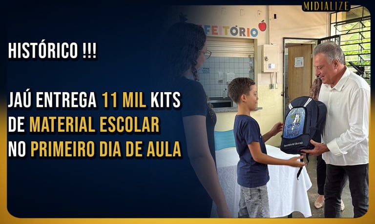 material escolar em jaú, material escolar, 11 mil kits, ivan cassaro, entrega de material escolar