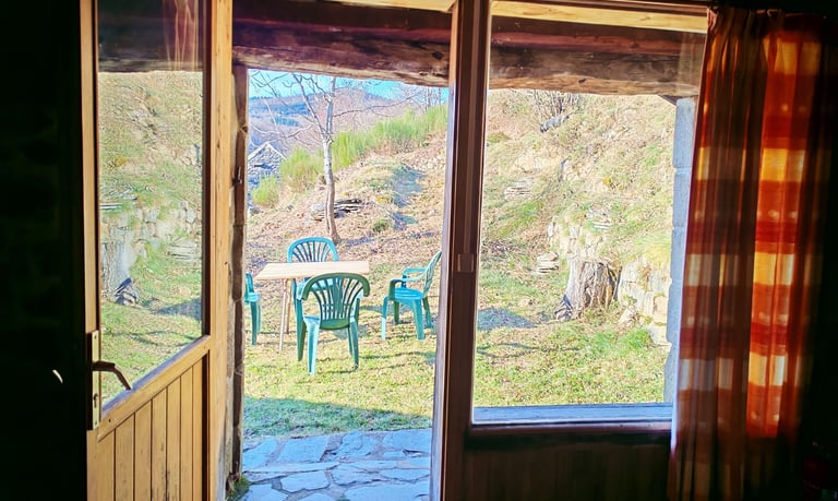 terrasse gite en Ardèche