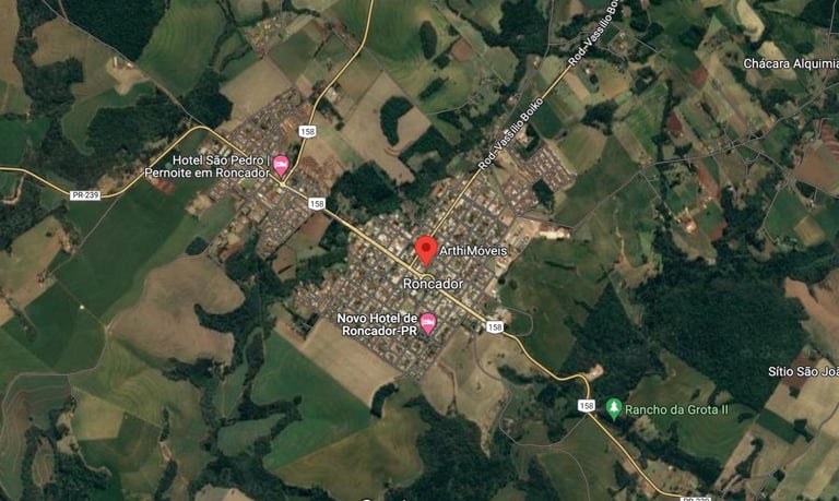 a map of a small town in the country