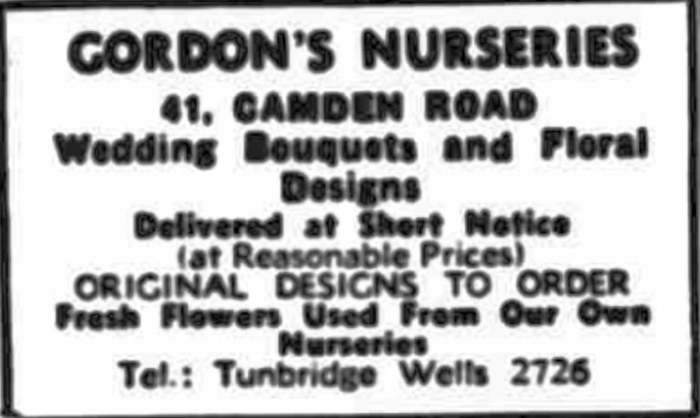 Gordons Nurseries, Camden Road, Tunbridge Wells TN1 2PT