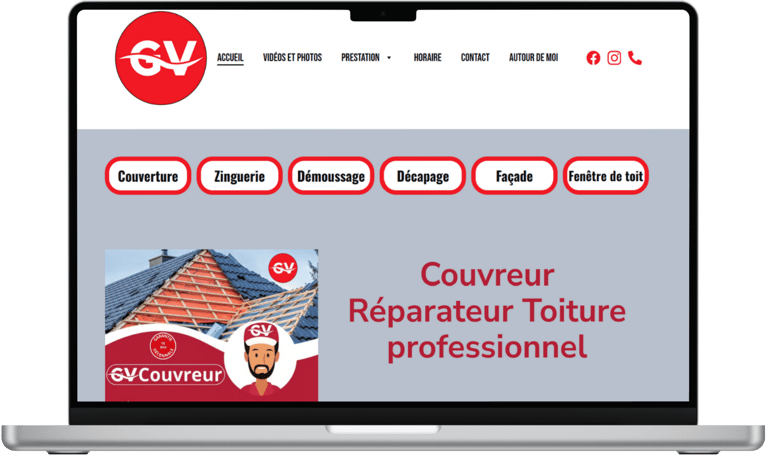 lien site internet Gv Couvreur à la Voulte