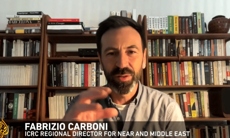 ICRC Regional Director Fabrizio Carboni discusses the humanitarian crisis in Gaza and the risks faci