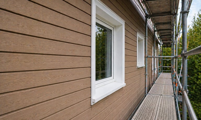 Pose de bardage clin sur façade – Finition propre et durable