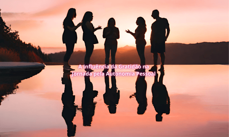 pessoas ao por do sol refletem gratidão