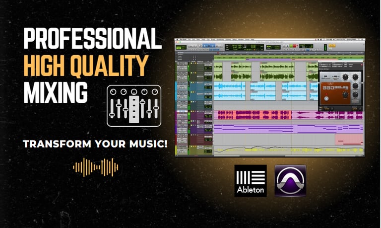 Professional audio mixing and mastering services to ensure your tracks are radio ready