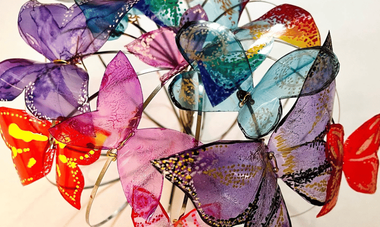 décoration bouquet fleurs plastique recyclé Olso Créations