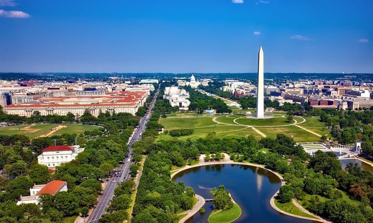a view of the washington monument and the national mall