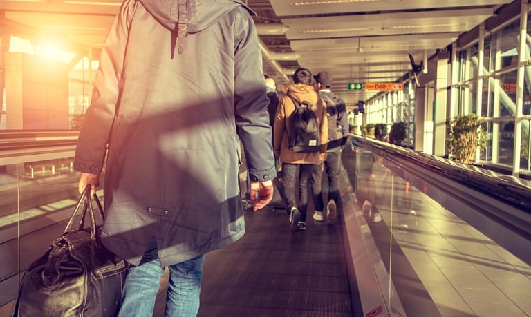travelers at airport