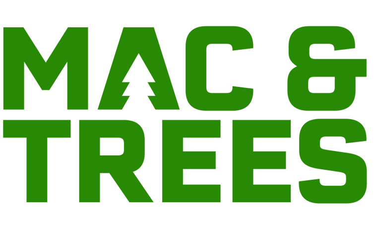 Green logo that says Mac & Trees