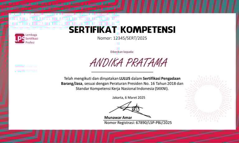 Sertifikasi Pengadaan Jasa untuk Pemula