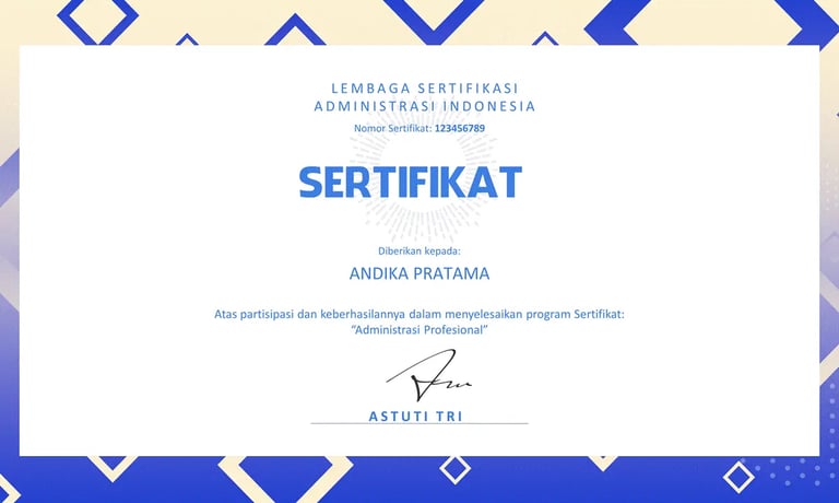 Sertifikat Administrasi: Langkah Mudah untuk Tingkatkan Karier Anda!