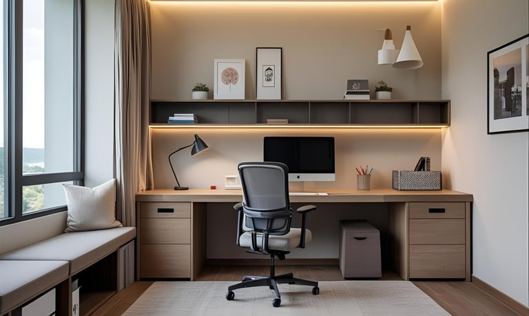 Modern Study Room with Smart Storage