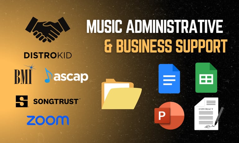 Music Administration & Business Support - Licensing, Distribution, Royalties, Copyright & More!