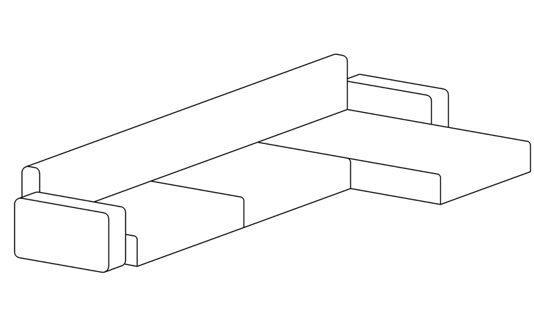 sofá con chaiselongue