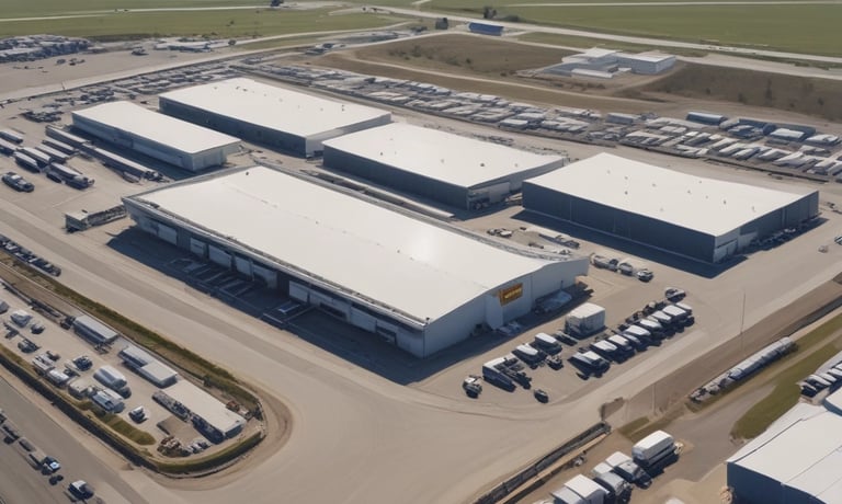 Cargo trucks loaded and ready to deliver goods across borders.