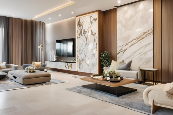 Italian Marble TV Unit
