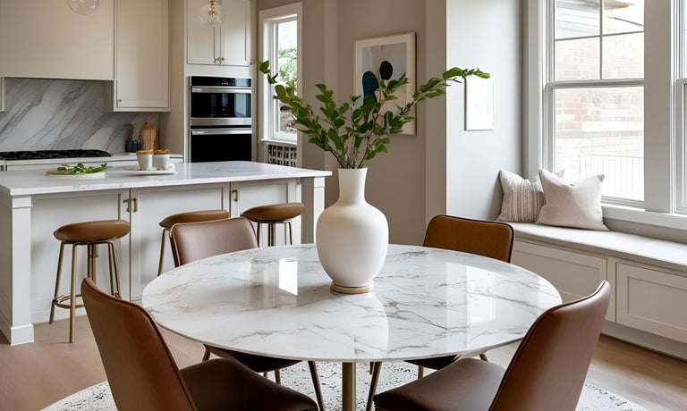 Round Marble Dining Table Design