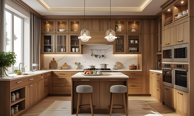 Functional Islands and Smart Storage Kitchen