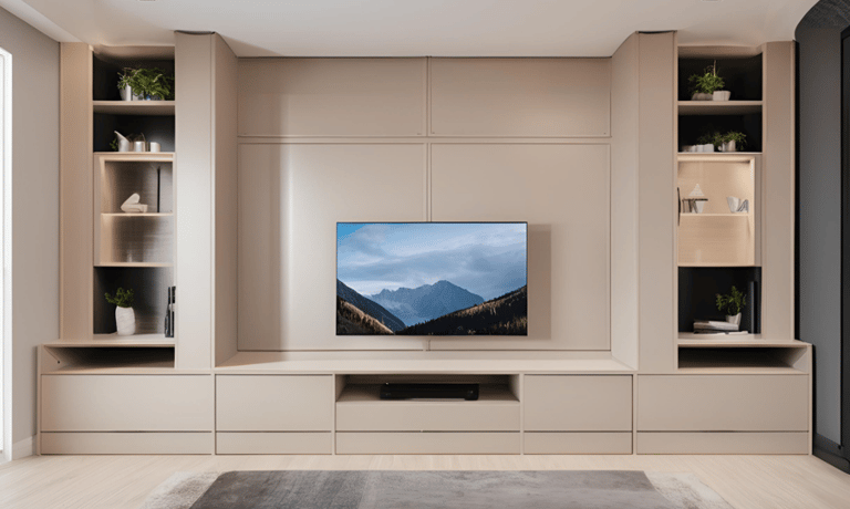 Neutral-Colored PVC TV Unit