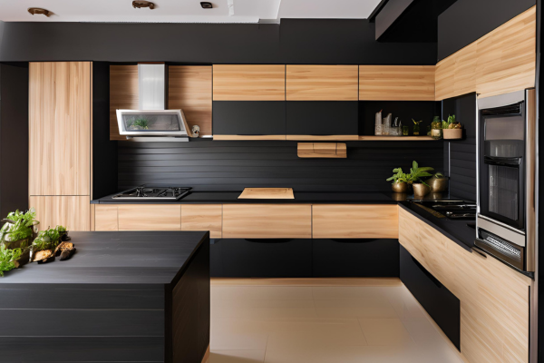 Cool Black Kitchen Design