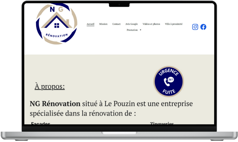 lien site internet Ng Rénovation le pouzin