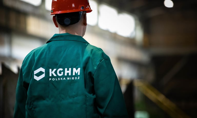 Pracownik kopalni KGHM