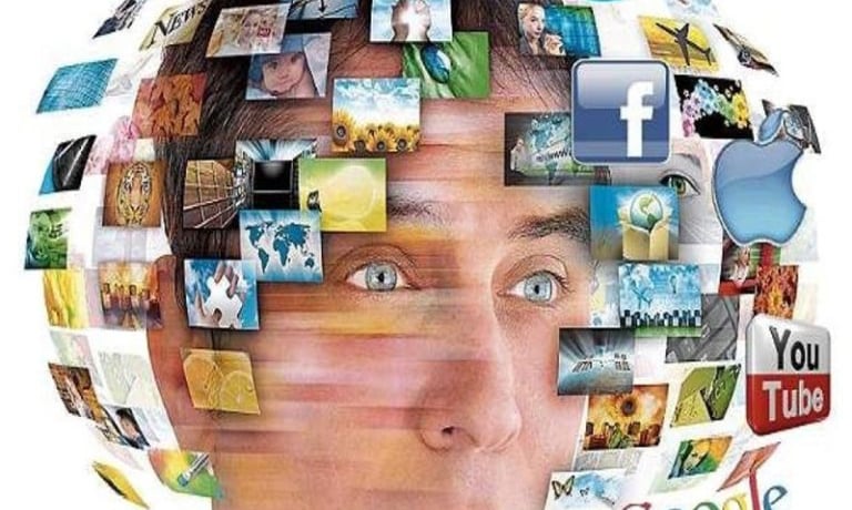 imagem da mente humana explorando as redes sociais 