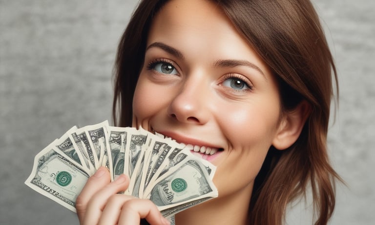 focus photography of person counting dollar banknotes