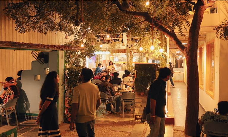 Private events, gatherings, parties, and catering at Basil The OtherSide - Ahmedabad's lush venue.