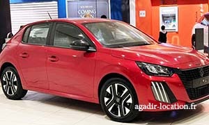 Peugeot 208 voiture citadine rouge location voitures agadir aeroport