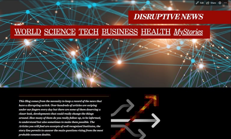 a website page with a picture of a network of connected lines and dots