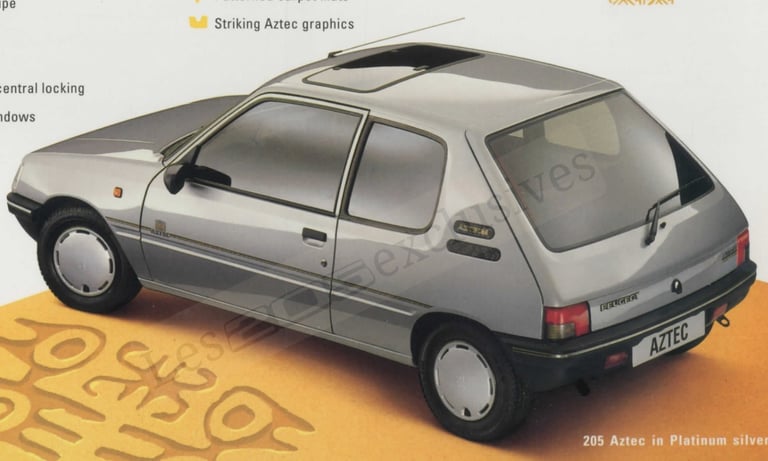 Brochure Peugeot 205 Aztec