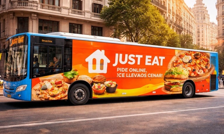Publicidad lateral autobús Madrid