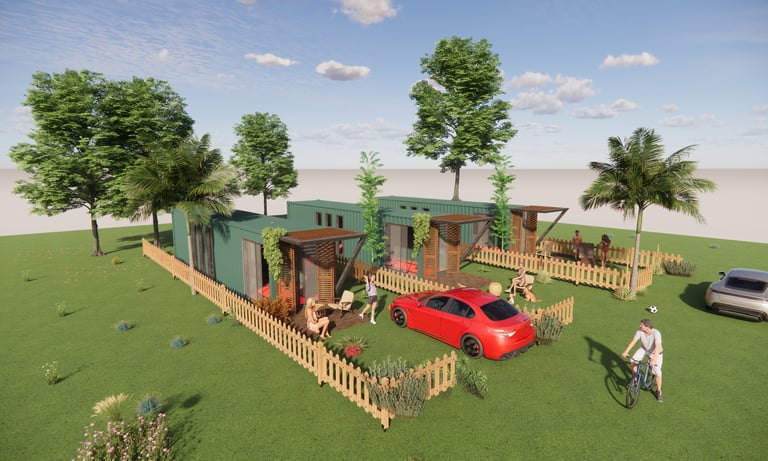 Konteyner Hotel Konaklama Alanları  Modern turizm anlayışına uygun, sürdürülebilir ve ekonomik çözüm