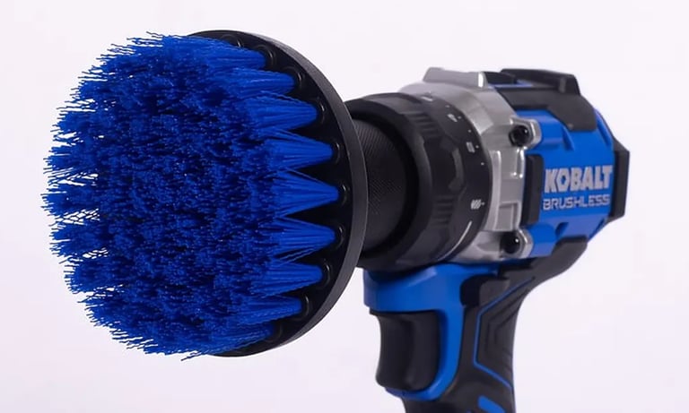 Upholstery Cleaning Pre-Scrubber - Drill with Brush Attachment