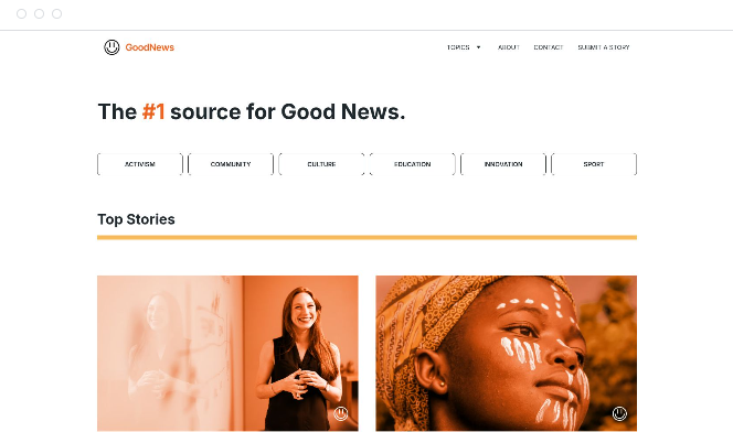 Création de site web d’actualités pour média en ligne, réalisation Monbonsite