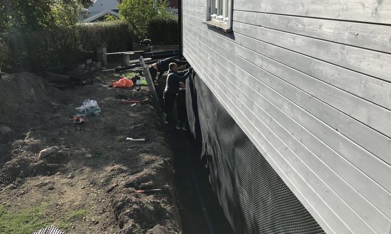 drenering rundt hus