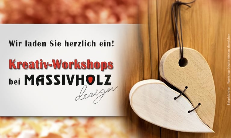 kreative Workshops mit Holz bei Massivholz Design – für Kinder geeignet