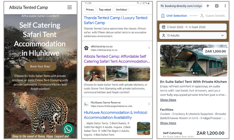 Peppy Baron accommodation booking website case study