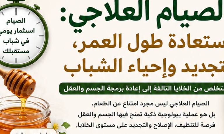 💪الصيام العلاجي:استعادة طول العمر، التجديد وإحياء الشباب