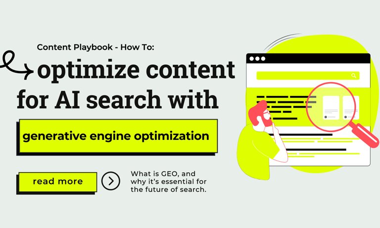 Blog banner for How to optimize your content for AI search with generative search optimization.