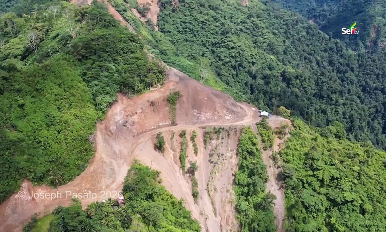 The most dangerous road section in Pantukan