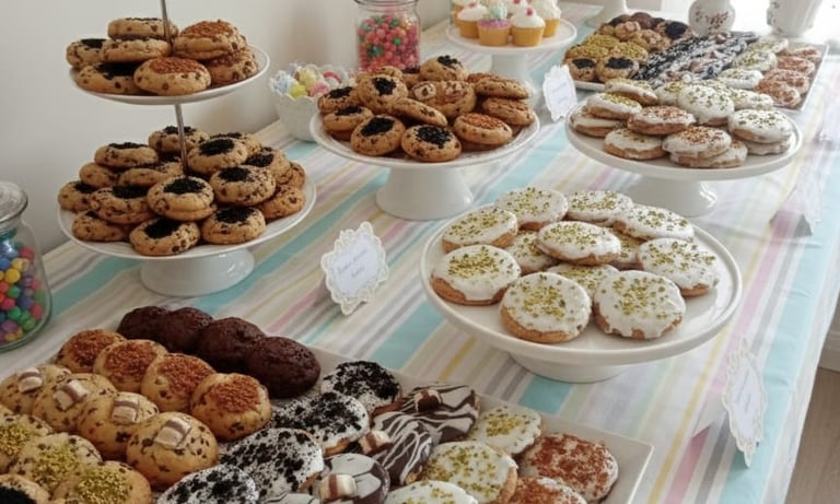 Surtido de pastelería artesana y cookies para distribución en cafeterías y restaurantes 