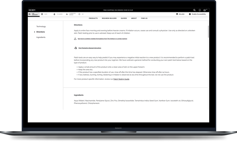 Before Reformatted Directions section with shiny new graphic.